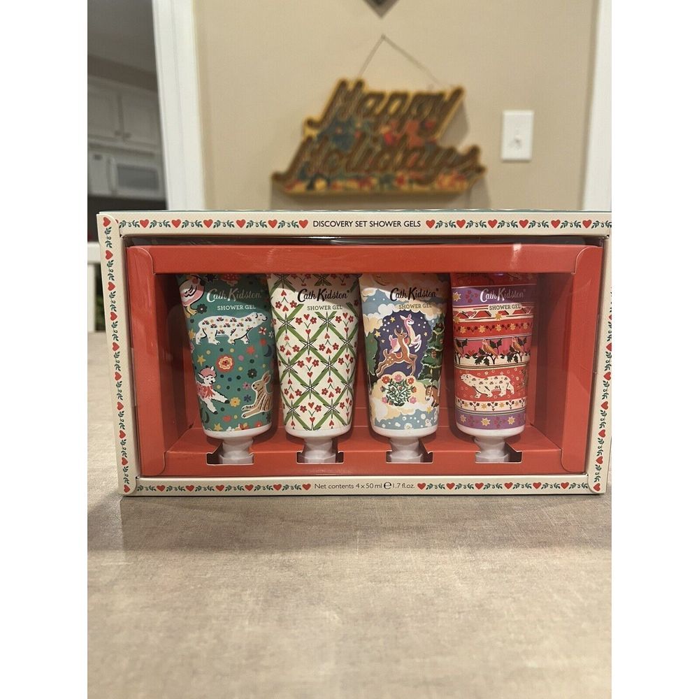 Cath Kidston SHOWER GEL Gift Set - 4 different scents 1.7 oz ea NIB Christmas